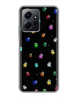 Чехол для Xiaomi Redmi Note 12 с картинкой «Экипаж Among Us»