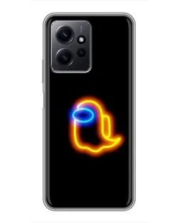 Чехол для Xiaomi Redmi Note 12 с картинкой «Among Us неоновое сияние»