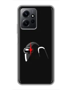 Чехол для Xiaomi Redmi Note 12 с картинкой «Among Us шлем»
