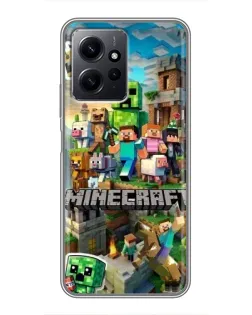 Чехол для Xiaomi Redmi Note 12 с картинкой «Замок Minecraft»
