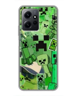 Чехол для Xiaomi Redmi Note 12 с картинкой «Криперы Minecraft»
