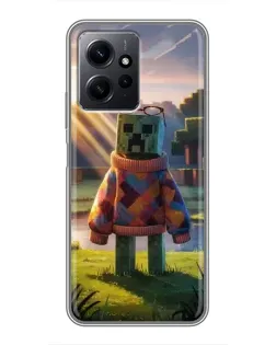 Чехол для Xiaomi Redmi Note 12 с картинкой «Крипер в свитере»