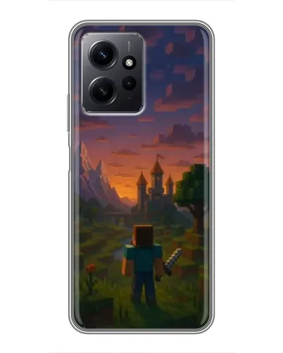 Чехол для Xiaomi Redmi Note 12 с картинкой «Стив у башни» Чехол для Xiaomi Redmi Note 12 с картинкой «Стив у башни»