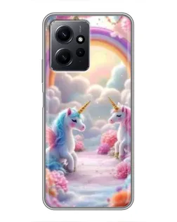 Чехол для Xiaomi Redmi Note 12 с картинкой «Радуга и единороги» Чехол для Xiaomi Redmi Note 12 с картинкой «Радуга и единороги»