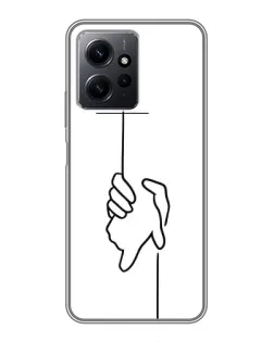 Чехол для Xiaomi Redmi Note 12 с картинкой «Рука держит»