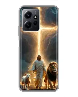 Чехол для Xiaomi Redmi Note 12 с картинкой «Лев Иуды и Свет»