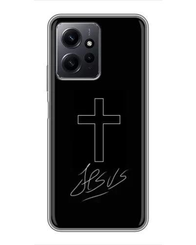 Чехол для Xiaomi Redmi Note 12 с картинкой «Графический крест Jesus» Чехол для Xiaomi Redmi Note 12 с картинкой «Графический крест Jesus»