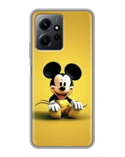 Чехол для Xiaomi Redmi Note 12 с картинкой «Микки на желтом»