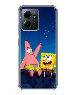 Чехол для Xiaomi Redmi Note 12 с картинкой «Губка Боб и Патрик ночью» Чехол для Xiaomi Redmi Note 12 с картинкой «Губка Боб и Патрик ночью»