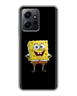 Чехол для Xiaomi Redmi Note 12 с картинкой «Классический Губка Боб»