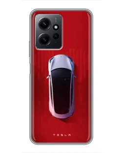Чохол для Xiaomi Redmi Note 12 з картинкою «Tesla Top View» Чохол для Xiaomi Redmi Note 12 з картинкою «Tesla Top View»
