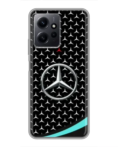 Чехол для Xiaomi Redmi Note 12 с картинкой «Mercedes — бирюзовый акцент» Чехол для Xiaomi Redmi Note 12 с картинкой «Mercedes — бирюзовый акцент»