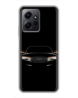 Чохол для Xiaomi Redmi Note 12 з картинкою «Audi — нічний контур»