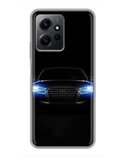 Чохол для Xiaomi Redmi Note 12 з картинкою «Audi в неоні»