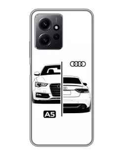 Чохол для Xiaomi Redmi Note 12 з картинкою «Audi — контрастний дизайн»