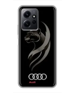 Чохол для Xiaomi Redmi Note 12 з картинкою «Графіка — пантера та Audi»