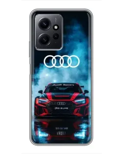 Чохол для Xiaomi Redmi Note 12 з картинкою «Audi Sport — неон»