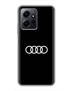 Чохол для Xiaomi Redmi Note 12 з картинкою «Audi White Logo»
