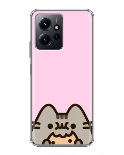 Чехол для Xiaomi Redmi Note 12 с картинкой «Pusheen и печенье»