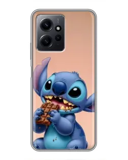 Чехол для Xiaomi Redmi Note 12 с картинкой «Стич ест шоколад»