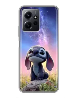 Чехол для Xiaomi Redmi Note 12 с картинкой «Стич на рассвете»