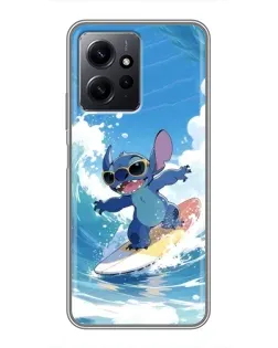 Чехол для Xiaomi Redmi Note 12 с картинкой «Стич на волне»