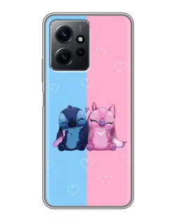 Чехол для Xiaomi Redmi Note 12 с картинкой «Stitch и Angel Love»