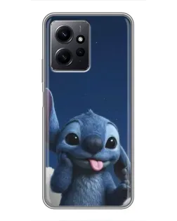 Чехол для Xiaomi Redmi Note 12 с картинкой «Стич в облаках»