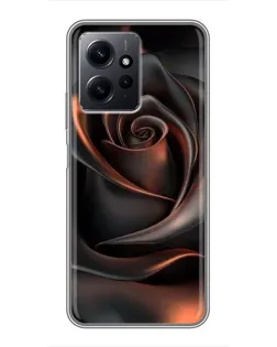 Чохол для Xiaomi Redmi Note 12 з картинкою «Шовкова чорна троянда»