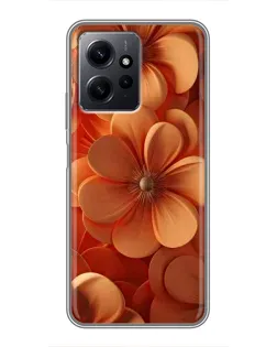 Чохол для Xiaomi Redmi Note 12 з картинкою «Помаранчева макро квітка»