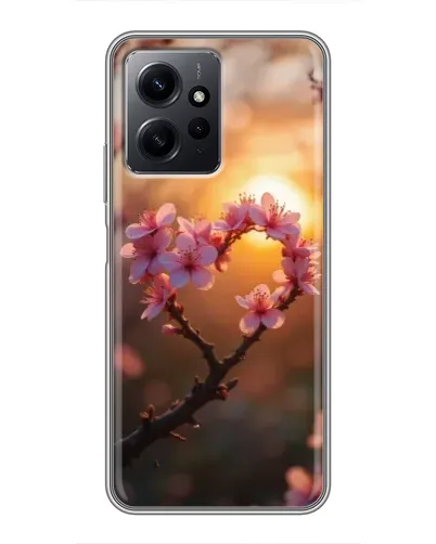 Чохол для Xiaomi Redmi Note 12 з картинкою «Рожевий цвіт сердечко на тлі заходу» Чохол для Xiaomi Redmi Note 12 з картинкою «Рожевий цвіт сердечко на тлі заходу»