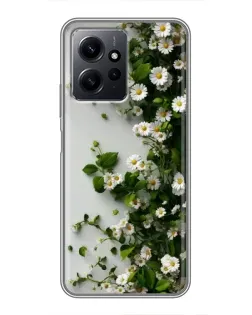 Чохол для Xiaomi Redmi Note 12 з картинкою «Гілка дрібних білих квітів»