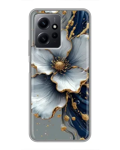 Чохол для Xiaomi Redmi Note 12 з картинкою «Біла квітка та золотий флюїд» Чохол для Xiaomi Redmi Note 12 з картинкою «Біла квітка та золотий флюїд»
