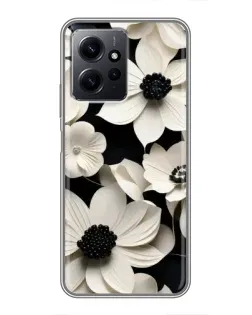 Чохол для Xiaomi Redmi Note 12 з картинкою «Об'ємні білі квіти»