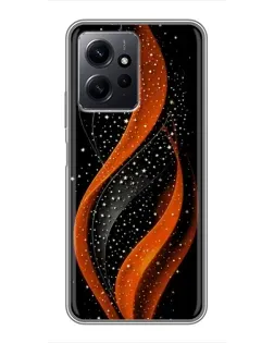Чехол для Xiaomi Redmi Note 12 с картинкой «Огненная звездная волна»