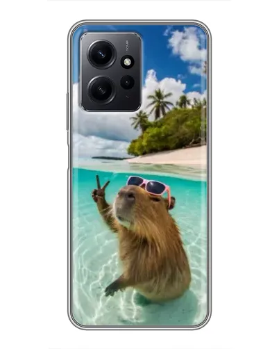 Чехол для Xiaomi Redmi Note 12 с картинкой «Капибара на море» Чехол для Xiaomi Redmi Note 12 с картинкой «Капибара на море»