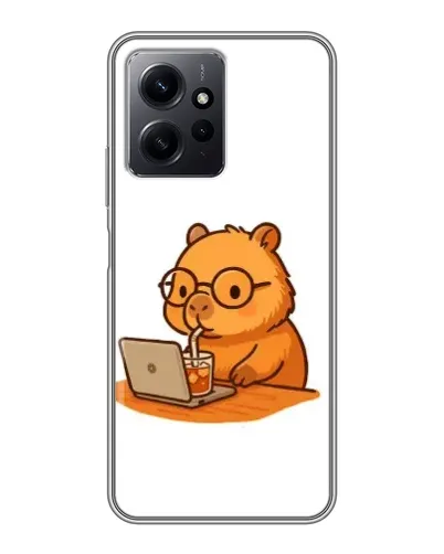 Чехол для Xiaomi Redmi Note 12 с картинкой «Капибара с ноутбуком» Чехол для Xiaomi Redmi Note 12 с картинкой «Капибара с ноутбуком»