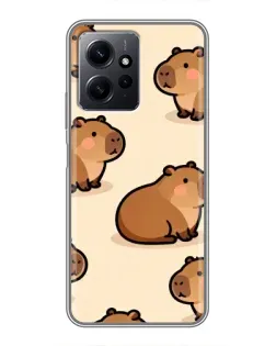 Чехол для Xiaomi Redmi Note 12 с картинкой «Паттерн милых капибар» Чехол для Xiaomi Redmi Note 12 с картинкой «Паттерн милых капибар»