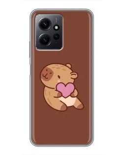 Чехол для Xiaomi Redmi Note 12 с картинкой «Капибара с сердцем» Чехол для Xiaomi Redmi Note 12 с картинкой «Капибара с сердцем»