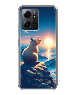 Чехол для Xiaomi Redmi Note 12 с картинкой «Закат солнца с капибарой» Чехол для Xiaomi Redmi Note 12 с картинкой «Закат солнца с капибарой»