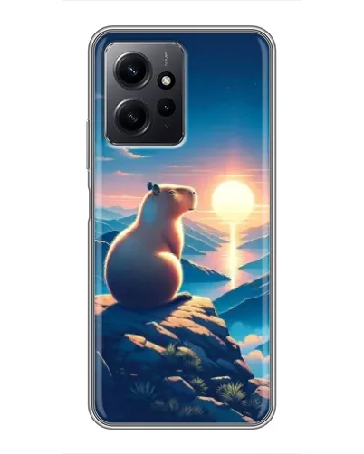 Чехол для Xiaomi Redmi Note 12 с картинкой «Закат солнца с капибарой» Чехол для Xiaomi Redmi Note 12 с картинкой «Закат солнца с капибарой»