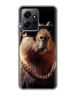 Чехол для Xiaomi Redmi Note 12 с картинкой «Капибара золотая цепь» Чехол для Xiaomi Redmi Note 12 с картинкой «Капибара золотая цепь»