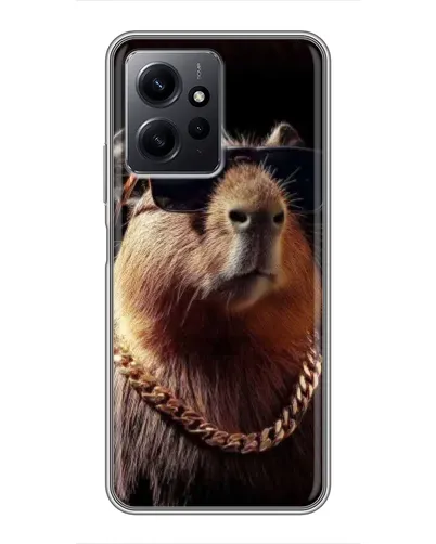 Чехол для Xiaomi Redmi Note 12 с картинкой «Капибара золотая цепь» Чехол для Xiaomi Redmi Note 12 с картинкой «Капибара золотая цепь»