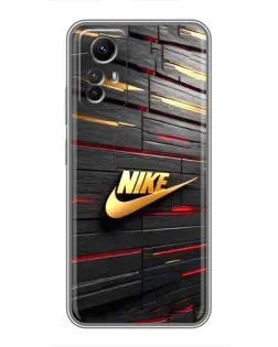 Чехол для Xiaomi Redmi Note 12s с картинкой «Золотой Nike на металле» Чехол для Xiaomi Redmi Note 12s с картинкой «Золотой Nike на металле»