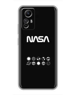 Чехол для Xiaomi Redmi Note 12s с картинкой «NASA — технический принт» Чехол для Xiaomi Redmi Note 12s с картинкой «NASA — технический принт»
