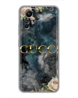 Чехол для Xiaomi Redmi Note 12s с картинкой «Абстрактные цветы Gucci» Чехол для Xiaomi Redmi Note 12s с картинкой «Абстрактные цветы Gucci»
