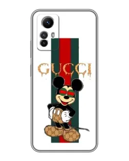 Чехол для Xiaomi Redmi Note 12s с картинкой «Микки Маус Gucci — полосы» Чехол для Xiaomi Redmi Note 12s с картинкой «Микки Маус Gucci — полосы»