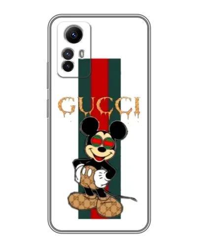Чехол для Xiaomi Redmi Note 12s с картинкой «Микки Маус Gucci — полосы» Чехол для Xiaomi Redmi Note 12s с картинкой «Микки Маус Gucci — полосы»