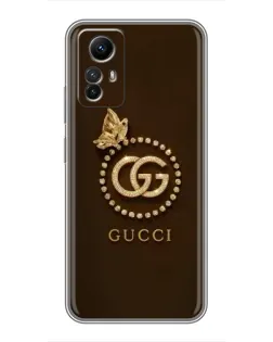 Чехол для Xiaomi Redmi Note 12s с картинкой «Gucci — золотая бабочка» Чехол для Xiaomi Redmi Note 12s с картинкой «Gucci — золотая бабочка»