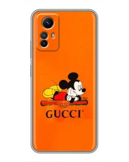 Чехол для Xiaomi Redmi Note 12s с картинкой «Микки Маус Gucci — оранж» Чехол для Xiaomi Redmi Note 12s с картинкой «Микки Маус Gucci — оранж»